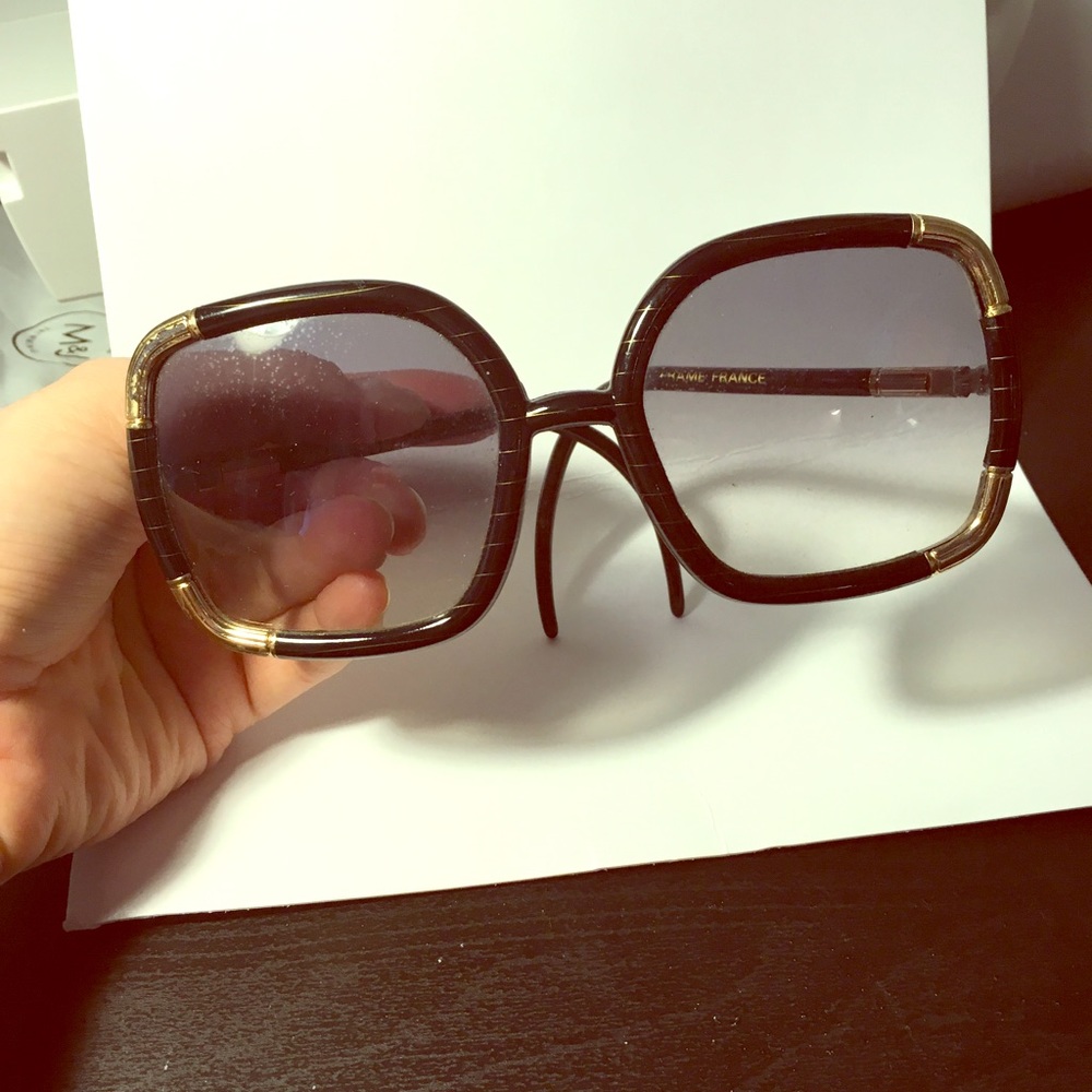 MAKE OFFER ted lapidus designer huge sunglasses